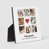 コラージュ写真ママ私たちはあなたの母最高ののギフトが大好き フォトプラーク (正面)