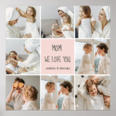 コラージュ写真ママ私たちはあなたの母最高ののギフトが大好き ポスター (正面)