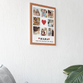 コラージュ写真ママ私たちはあなたの母最高ののギフトが大好き ポスター