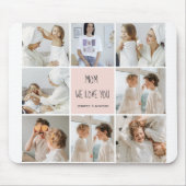 コラージュ写真ママ私たちはあなたの母最高ののギフトが大好き マウスパッド (正面)