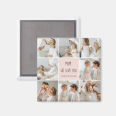 コラージュ写真ママ私たちはあなたの母最高ののギフトが大好き マグネット (正面/裏面)