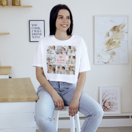 コラージュ写真ママ私たちはあなたの母最高ののギフトが大好き Tシャツ