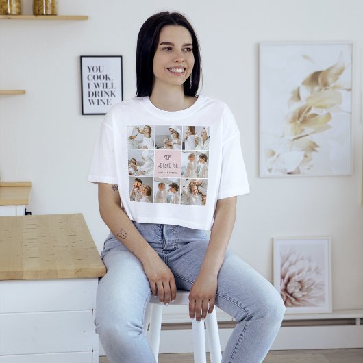 コラージュ写真ママ私たちはあなたの母最高ののギフトが大好き Tシャツ