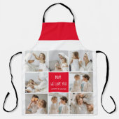 コラージュ写真ママ赤お母さん最高のギフト愛してる エプロン (正面)