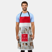 コラージュ写真ママ赤お母さん最高のギフト愛してる エプロン (着用した状態)