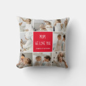 コラージュ写真ママ赤お母さん最高のギフト愛してる クッション (正面)