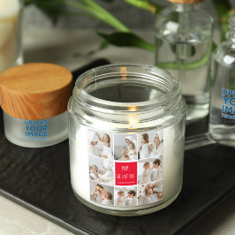 コラージュ写真ママ赤お母さん最高のギフト愛してる スクエアシール