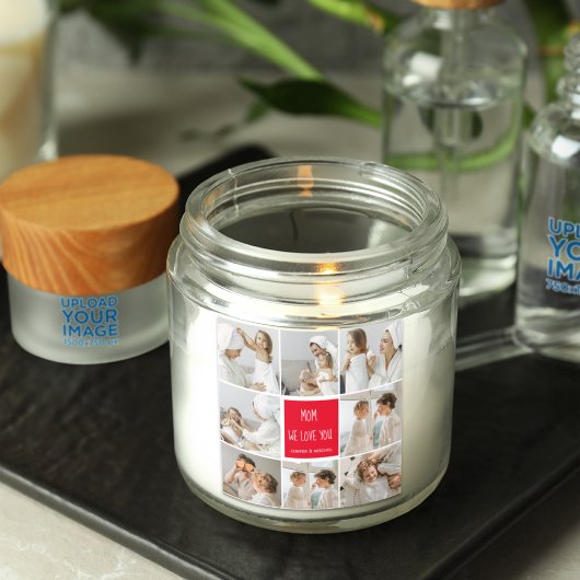 コラージュ写真ママ赤お母さん最高のギフト愛してる スクエアシール