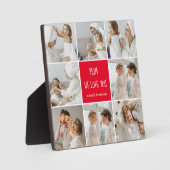 コラージュ写真ママ赤お母さん最高のギフト愛してる フォトプラーク (正面)