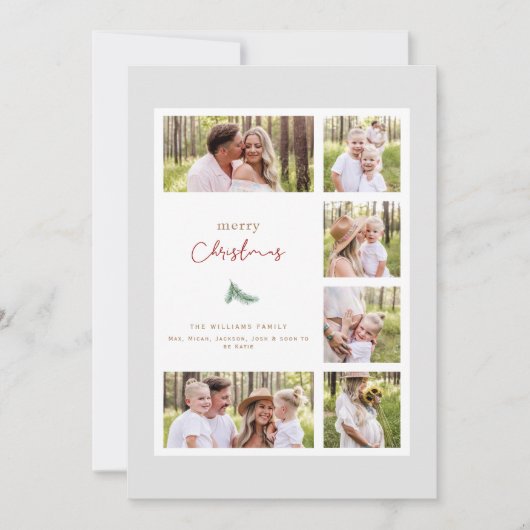 コラージュ写真モダンホリデーカード シーズンカード (正面)