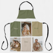 コラージュ写真モダン最高のパパ贈り物 エプロン (正面)