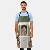 コラージュ写真モダン最高のパパ贈り物 エプロン (着用した状態)