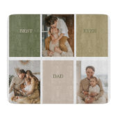 コラージュ写真モダン最高のパパ贈り物 カッティングボード (正面)