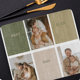 コラージュ写真モダン最高のパパ贈り物 カッティングボード