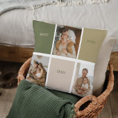 コラージュ写真モダン最高のパパ贈り物 クッション