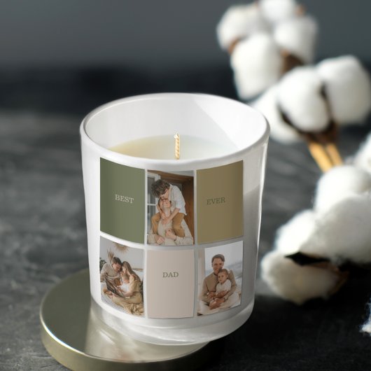 コラージュ写真モダン最高のパパ贈り物 スクエアシール