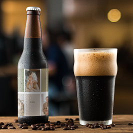 コラージュ写真モダン最高のパパ贈り物 ビールラベル