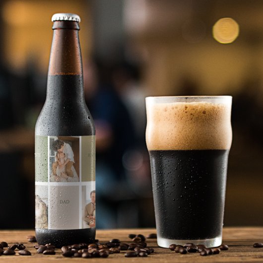 コラージュ写真モダン最高のパパ贈り物 ビールラベル