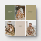 コラージュ写真モダン最高のパパ贈り物 フォトプラーク (正面)