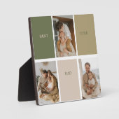 コラージュ写真モダン最高のパパ贈り物 フォトプラーク (正面)