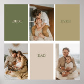 コラージュ写真モダン最高のパパ贈り物 ポスター (正面)