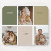 コラージュ写真モダン最高のパパ贈り物 マウスパッド (正面)