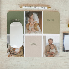 コラージュ写真モダン最高のパパ贈り物 マウスパッド