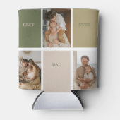 コラージュ写真モダン最高のパパ贈り物 缶クーラー (正面)