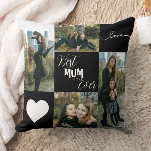 コラージュ写真最高のマムエバー装飾用クッション クッション (ブランケット)