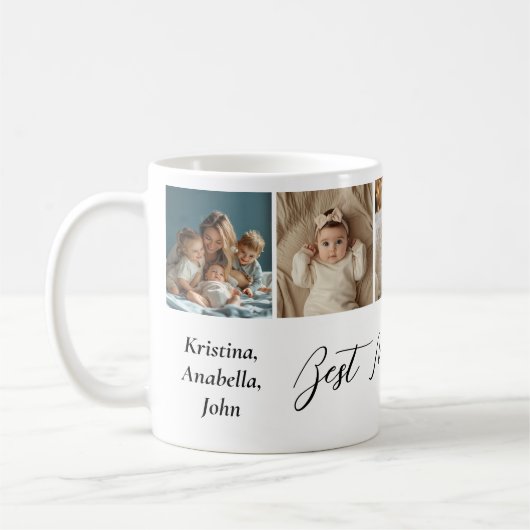 コラージュ写真母の日コーヒーマグ5枚 コーヒーマグカップ (左)