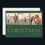 コラージュ写真金ゴールド文字クリスマスカード シーズンカード<br><div class="desc">金ゴールド文字3 photo collageクリスマスカード。</div>