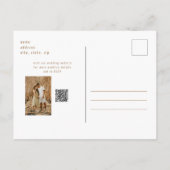コラージュ写真金ゴールド文字結婚式日付の保存 ポストカード (裏面)