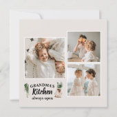 コラージュ写真&おばあちゃんのキッチンは常に開いている (正面)