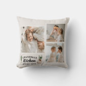 コラージュ写真&おばあちゃんのキッチンは常に開いている クッション (正面)