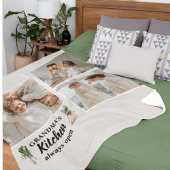 コラージュ写真&おばあちゃんのキッチンは常に開いている シェルパブランケット