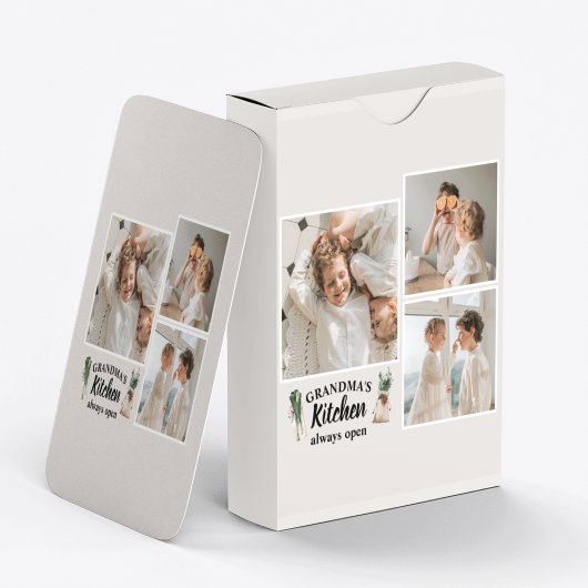 コラージュ写真&おばあちゃんのキッチンは常に開いている トランプ