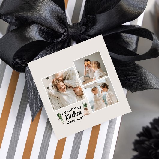 コラージュ写真&おばあちゃんのキッチンは常に開いている フェイバータグ