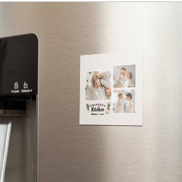 コラージュ写真&おばあちゃんのキッチンは常に開いている マグネット