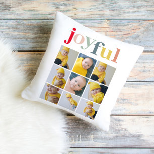 コラージュ写真  カラフル楽しい休日の贈り物 アウトドアクッション