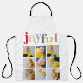 コラージュ写真 |カラフル楽しい休日の贈り物 エプロン (正面)