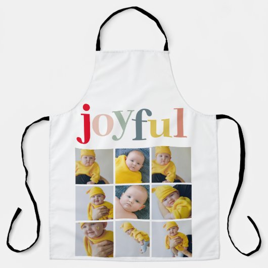 コラージュ写真 |カラフル楽しい休日の贈り物 エプロン (正面)