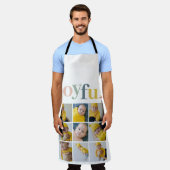 コラージュ写真 |カラフル楽しい休日の贈り物 エプロン (着用した状態)