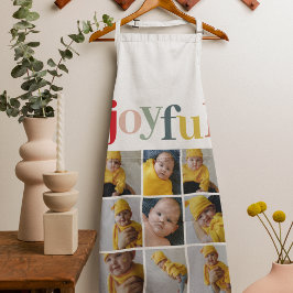 コラージュ写真 |カラフル楽しい休日の贈り物 エプロン