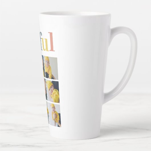 コラージュ写真 |カラフル楽しい休日の贈り物 カフェラテマグ (右)