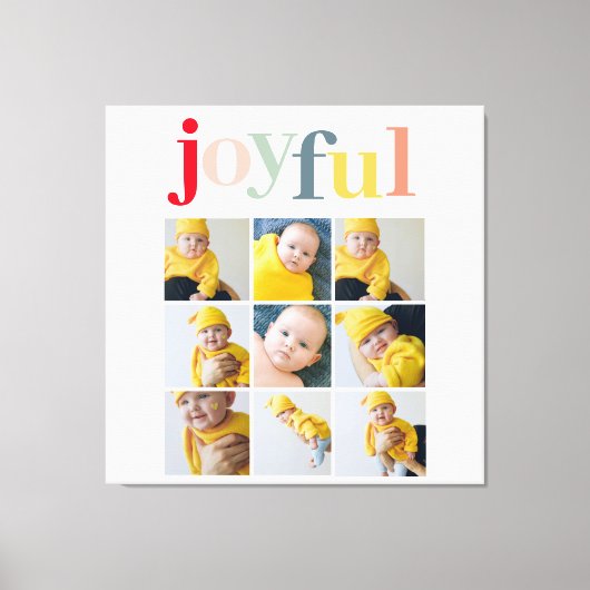 コラージュ写真 |カラフル楽しい休日の贈り物 キャンバスプリント (正面)