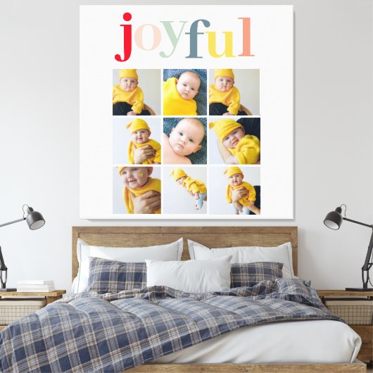 コラージュ写真 |カラフル楽しい休日の贈り物 キャンバスプリント (インサイチュ (寝室))