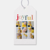 コラージュ写真 |カラフル楽しい休日の贈り物 ギフトタグ (正面)