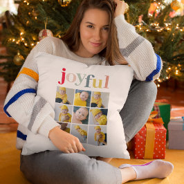 コラージュ写真 |カラフル楽しい休日の贈り物 クッション