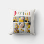 コラージュ写真 |カラフル楽しい休日の贈り物 クッション (正面)