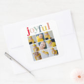 コラージュ写真 |カラフル楽しい休日の贈り物 スクエアシール (封筒)